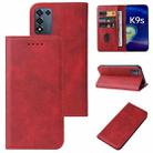 For OPPO K9s Magnetic Closure Leather Phone Case(Red) - 1