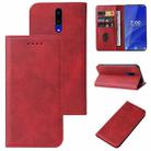 For OPPO R19 Magnetic Closure Leather Phone Case(Red) - 1