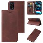 For Realme 7 Pro Magnetic Closure Leather Phone Case(Brown) - 1
