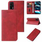 For Realme 7 Pro Magnetic Closure Leather Phone Case(Red) - 1