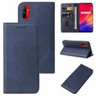 For Realme C3 Magnetic Closure Leather Phone Case(Blue) - 1