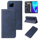 For Realme C12 Magnetic Closure Leather Phone Case(Blue) - 1