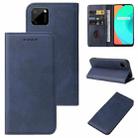 For Realme C21 Magnetic Closure Leather Phone Case(Blue) - 1