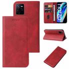 For Realme Narzo 50A Prime Magnetic Closure Leather Phone Case(Red) - 1