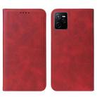 For Realme Narzo 50A Prime Magnetic Closure Leather Phone Case(Red) - 2