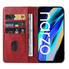 For Realme Narzo 50A Prime Magnetic Closure Leather Phone Case(Red) - 3