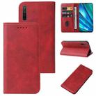 For Realme Q Magnetic Closure Leather Phone Case(Red) - 1
