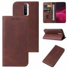For Realme X2 Pro Magnetic Closure Leather Phone Case(Brown) - 1