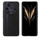 For Honor Magic4 Ultimate Leather Back Phone Case(Black Carbon Fiber Texture) - 1