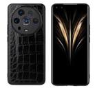 For Honor Magic4 Ultimate Leather Back Phone Case(Black Crocodile Texture) - 1