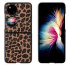 For Huawei P50 Pocket Leather Back Phone Case(Leopard Print) - 1