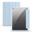 For iPad 10.2 2021/2020/2019 Acrylic 3-folding Smart Leather Tablet Case(Sky Blue) - 1