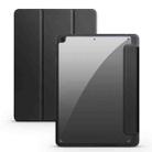 For iPad 10.2 2021/2020/2019 Acrylic 3-folding Smart Leather Tablet Case(Black) - 1