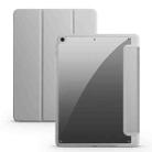 For iPad 10.2 2021/2020/2019 Acrylic 3-folding Smart Leather Tablet Case(Gray) - 1