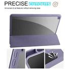 For iPad 10.2 2021/2020/2019 Acrylic 3-folding Smart Leather Tablet Case(Purple) - 4