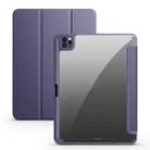 Acrylic 3-folding Smart Leather Tablet Case For iPad  Air 2022/2020/Pro 11 2021/2020/2018(Purple) - 1