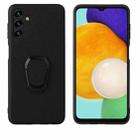 For Samsung Galaxy A13 5G Leather Back Phone Case with Holder(Black) - 1