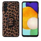 For Samsung Galaxy A13 5G Leather Back Phone Case with Holder(Leopard Print) - 1
