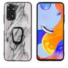 For Xiaomi Redmi Note 11 Leather Back Phone Case with Holder(Marble) - 1