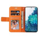 For Samsung Galaxy S21 5G GQUTROBE Right Angle Leather Phone Case(Orange) - 5