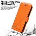 For Samsung Galaxy S21 5G GQUTROBE Right Angle Leather Phone Case(Orange) - 6