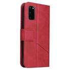 For Samsung Galaxy S20 GQUTROBE Right Angle Leather Phone Case(Red) - 3