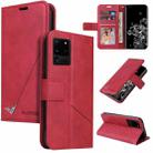 For Samsung Galaxy Note20 Ultra GQUTROBE Right Angle Leather Phone Case(Red) - 1