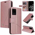 For Samsung Galaxy Note20 Ultra GQUTROBE Right Angle Leather Phone Case(Rose Gold) - 1