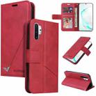For Samsung Galaxy Note10+ GQUTROBE Right Angle Leather Phone Case(Red) - 1