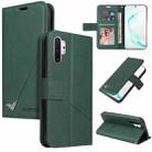 For Samsung Galaxy Note10+ GQUTROBE Right Angle Leather Phone Case(Green) - 1