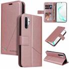 For Samsung Galaxy Note10+ GQUTROBE Right Angle Leather Phone Case(Rose Gold) - 1