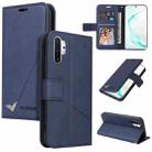 For Samsung Galaxy Note10+ GQUTROBE Right Angle Leather Phone Case(Blue) - 1