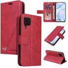 For Samsung Galaxy A42 5G GQUTROBE Right Angle Leather Phone Case(Red) - 1