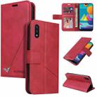 For Samsung Galaxy A02 GQUTROBE Right Angle Leather Phone Case(Red) - 1