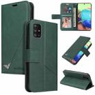 For Samsung Galaxy M31s GQUTROBE Right Angle Leather Phone Case(Green) - 1