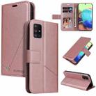 For Samsung Galaxy M31s GQUTROBE Right Angle Leather Phone Case(Rose Gold) - 1