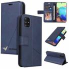 For Samsung Galaxy A31 GQUTROBE Right Angle Leather Phone Case(Blue) - 1