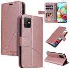 For Samsung Galaxy Note10 Lite / A81 GQUTROBE Right Angle Leather Phone Case(Rose Gold) - 1