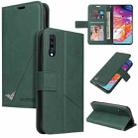 For Samsung Galaxy A70 GQUTROBE Right Angle Leather Phone Case(Green) - 1