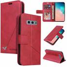 For Samsung Galaxy S10e GQUTROBE Right Angle Leather Phone Case(Red) - 1