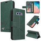 For Samsung Galaxy S10e GQUTROBE Right Angle Leather Phone Case(Green) - 1