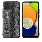 For Samsung Galaxy A03 Leather Back Phone Case(Snakeskin Print) - 1