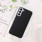 For Samsung Galaxy S22+ 5G Leather Back Phone Case(Black Carbon Fiber Texture) - 2