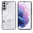 For Samsung Galaxy S22+ 5G Leather Back Phone Case(Marble) - 1