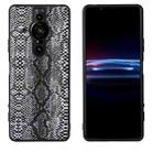 For Sony Xperia Pro-I Leather Back Phone Case(Snakeskin Print) - 1