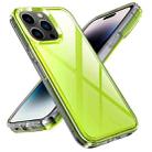 For iPhone 14 Pro Max Transparent Armor Phone Case (Green) - 1