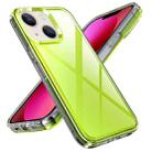 For iPhone 14 Plus Transparent Armor Phone Case (Green) - 1