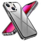 For iPhone 14 Plus Transparent Armor Phone Case (Grey) - 1