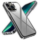 For iPhone 13 Pro Max Transparent Armor Phone Case (Grey) - 1