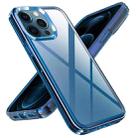 For iPhone 12 Pro Max Transparent Armor Phone Case(Blue) - 1